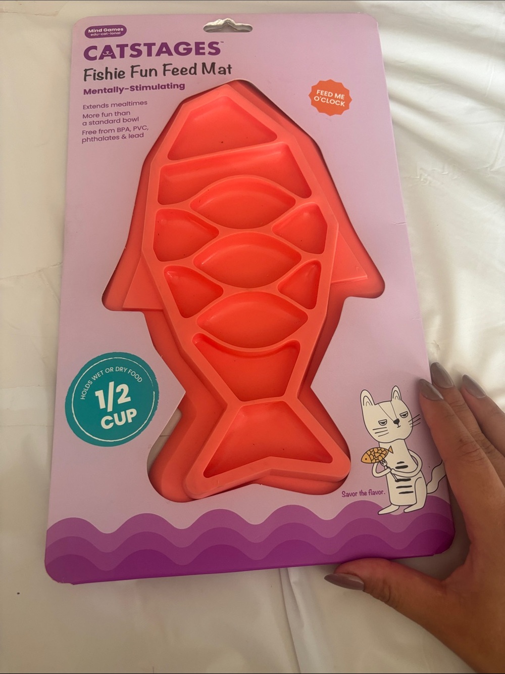 Fishie Fun Feed Mat - Coral Pink